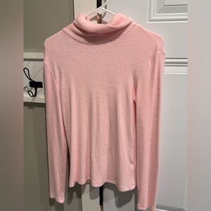 Ekouaer Pink Fuzzy T-neck